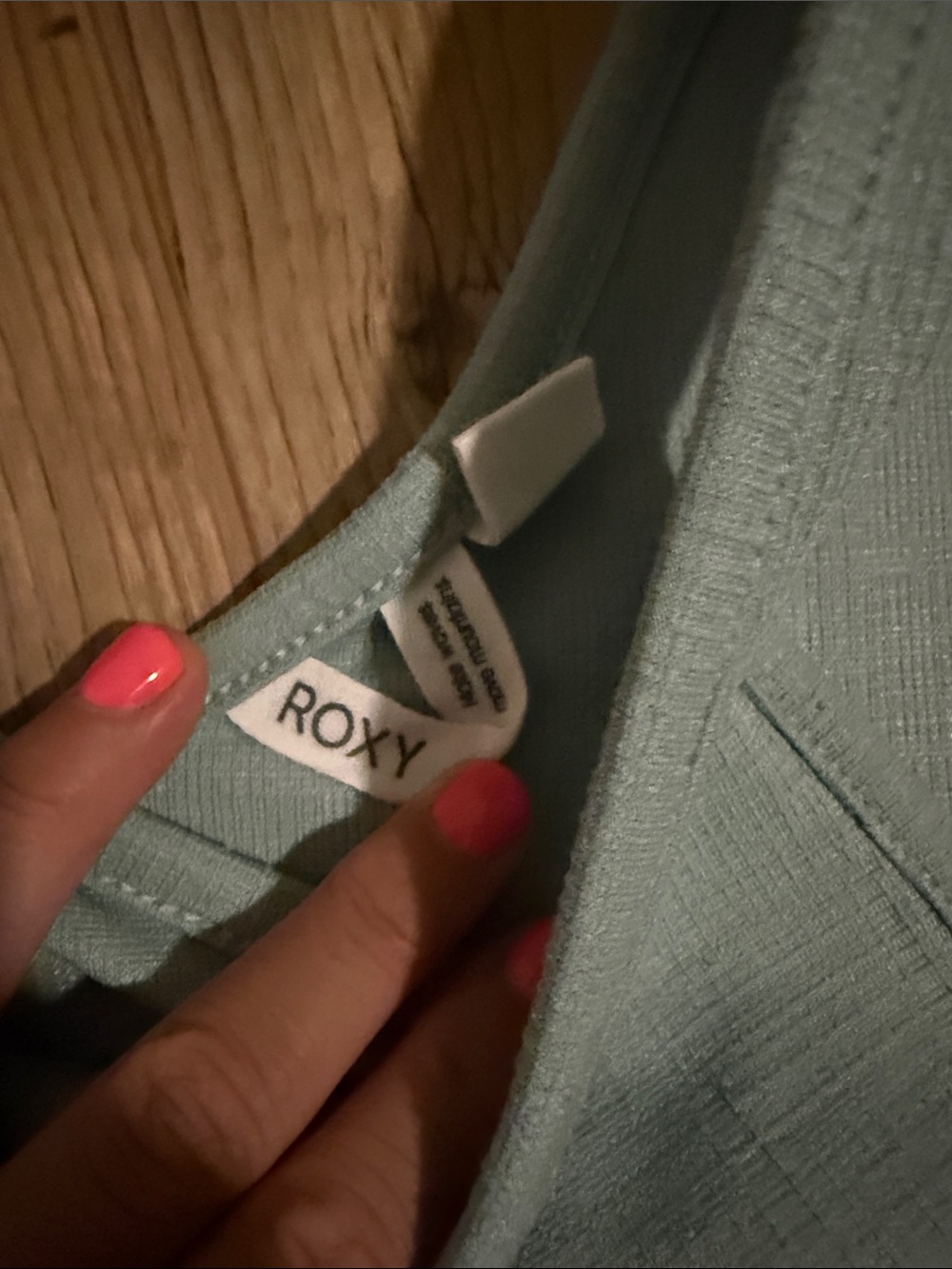 Roxy Seafoam Cropped Ribbed Tank Top - Picture 3 of 5